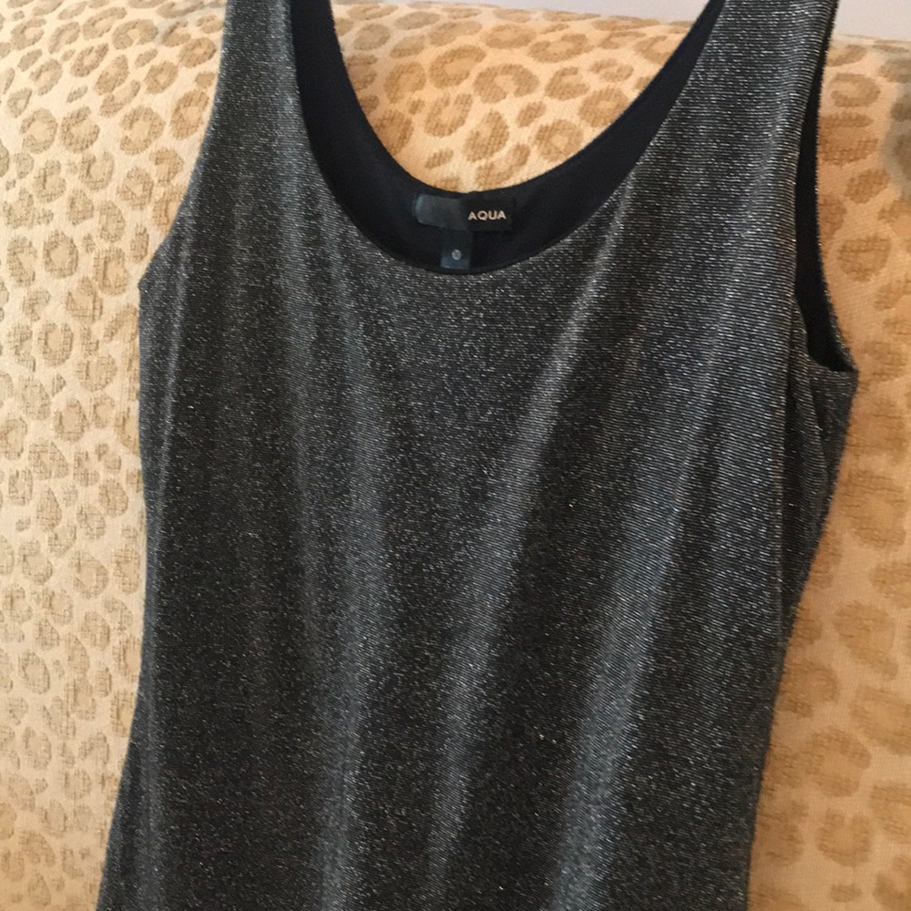 Gray Shimmer Mini Dress